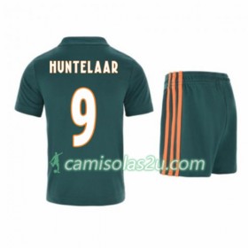 Camisolas de Futebol AFC Ajax Klaas-Jan Huntelaar 9 Criança Equipamento Alternativa 2019/20 Manga Curta